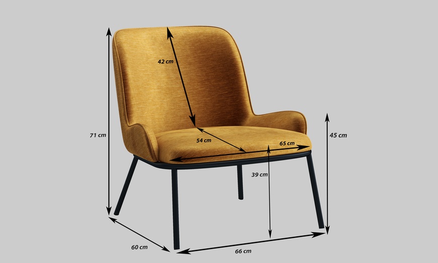 Image 11: Fauteuil vintage "Edvin" en tissu de Doosense