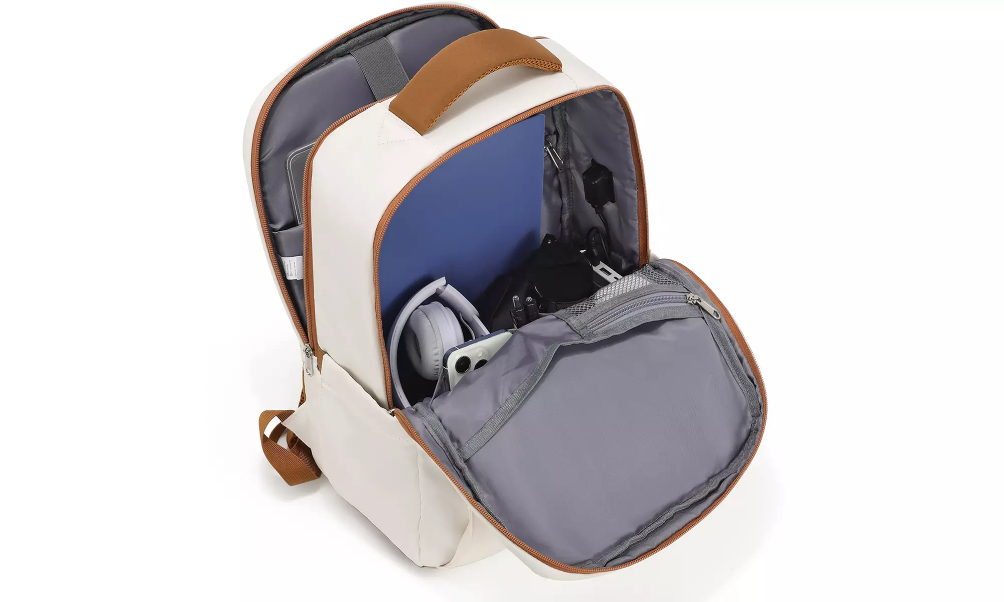 Mochila espaciosa e impermeable con diferentes compartimentos