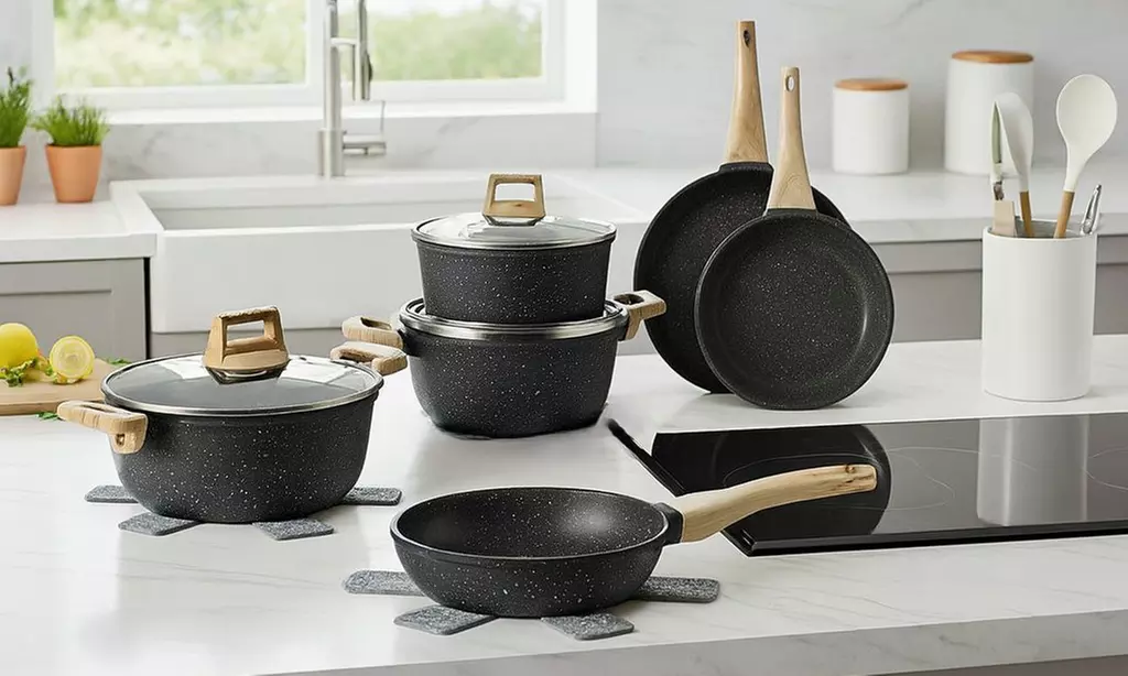 15-teiliges Kochgeschirrset mit Antihaftbeschichtung