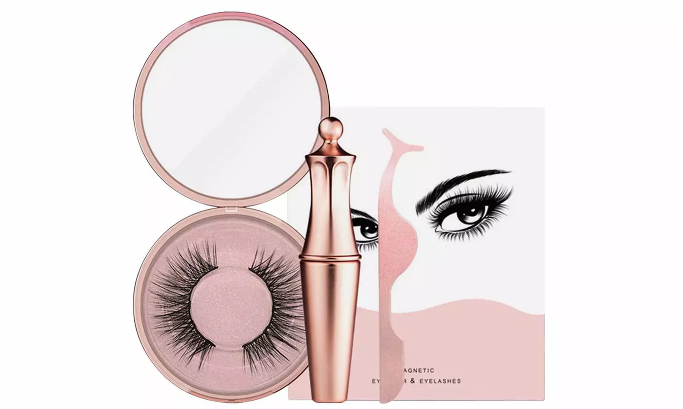 Magnetic Eyeliner with Waterproof 3D Magnetic Eyelashes & Tweezers Kit - Primary Image