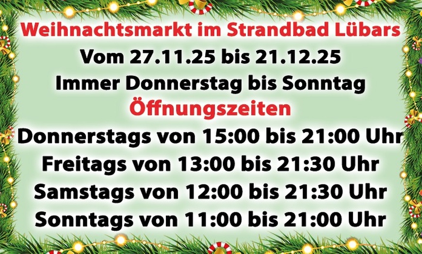 Image 2: 2, 4 oder 6x Glühwein am Weihnachtsmarkt Strandbad Lübers