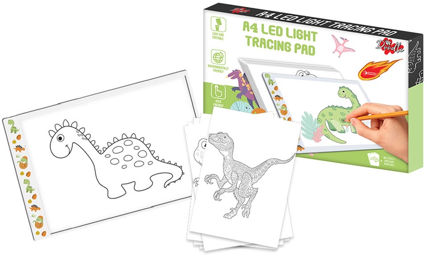 Image 9: Doodle A4 LED Light Tracing Pad