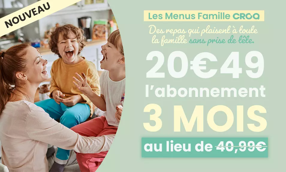 Croq – Les menus famille : des repas équilibrés et gourmands pour petits et grands (jusqu'à 60% de remise) - Primary Image