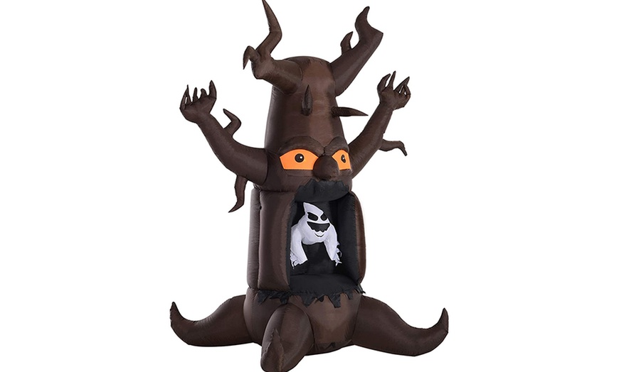 Image 4: HomCom Halloween Inflatable Tree with LED Lights