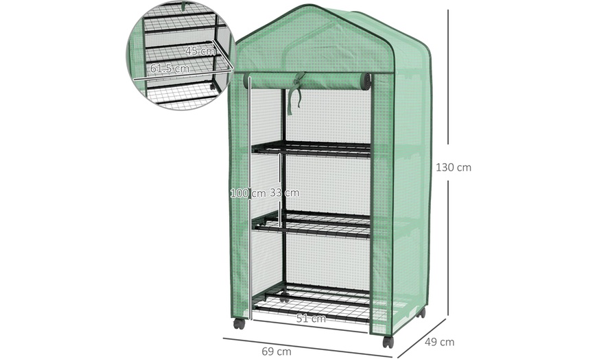 Image 17: Outsunny Mini Greenhouse