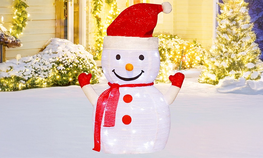 Image 1: Christmas Collapsible LED Lamp with Timer