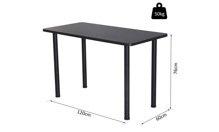 Image 10: HomCom Industrial Dining Table