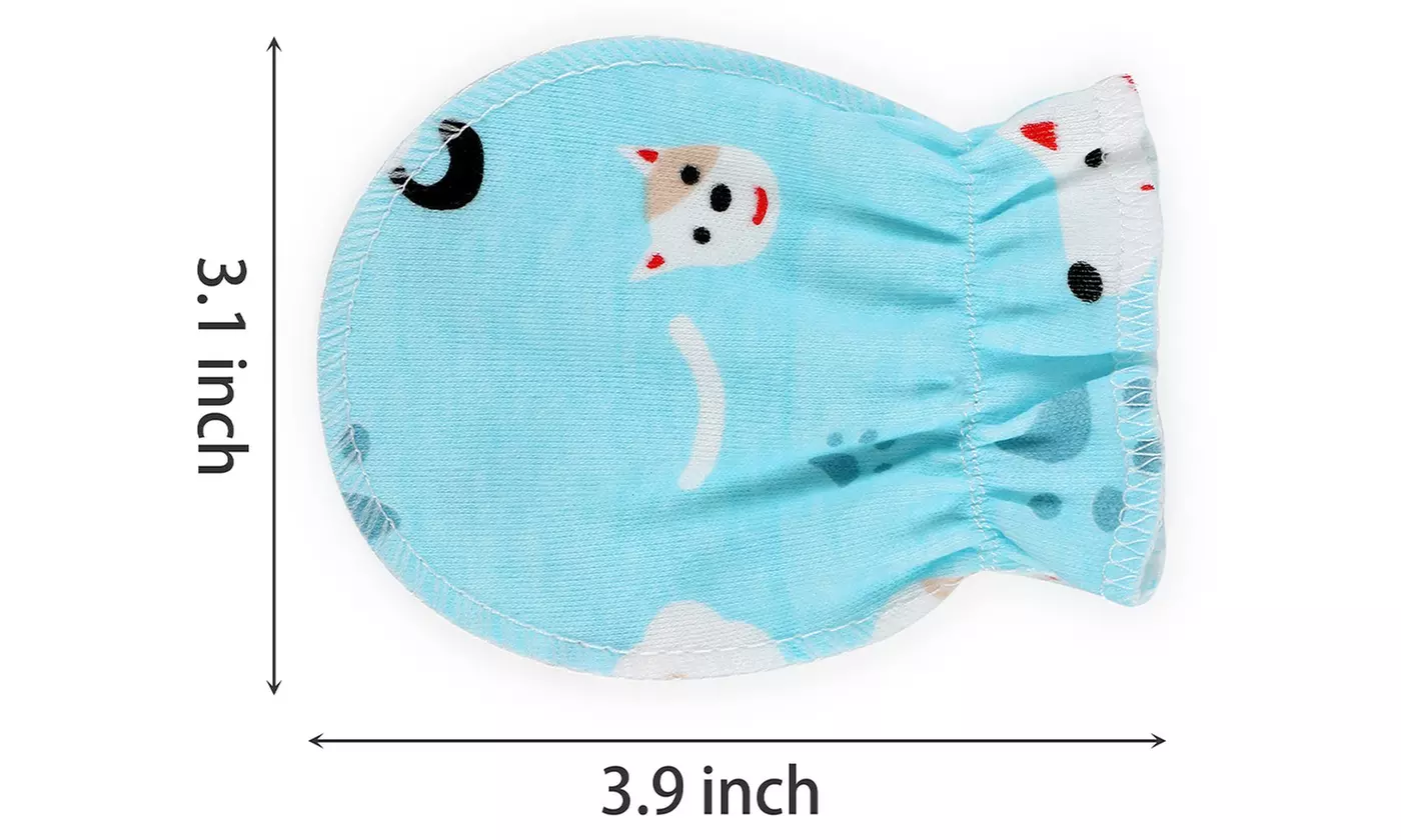 12 Pairs Newborn Baby Cotton Infant No Scratch Mittens Gloves
