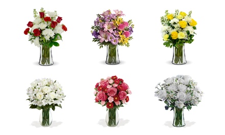 Treasured Friend Bouquet with Vase and Standard Delivery Included - Blooms Today Sympathy Bouquets