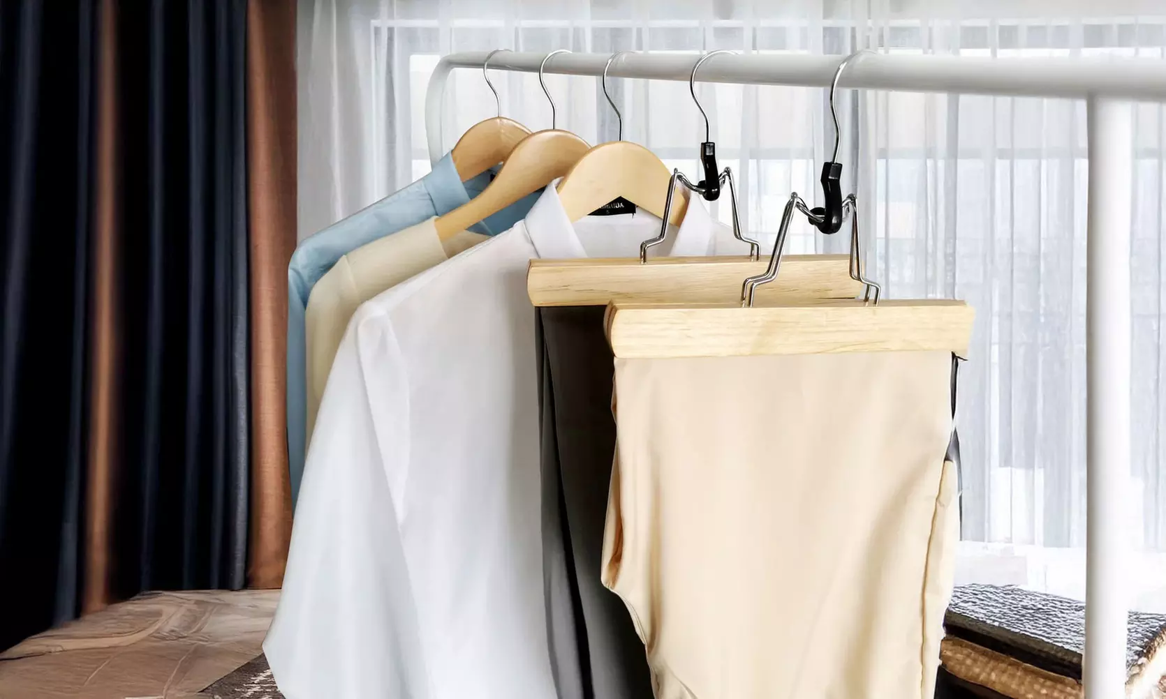 Set of 6 Trouser Clamp Hangers