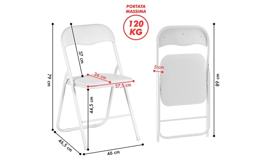 Image 9: Lot de 6 chaises pliables 