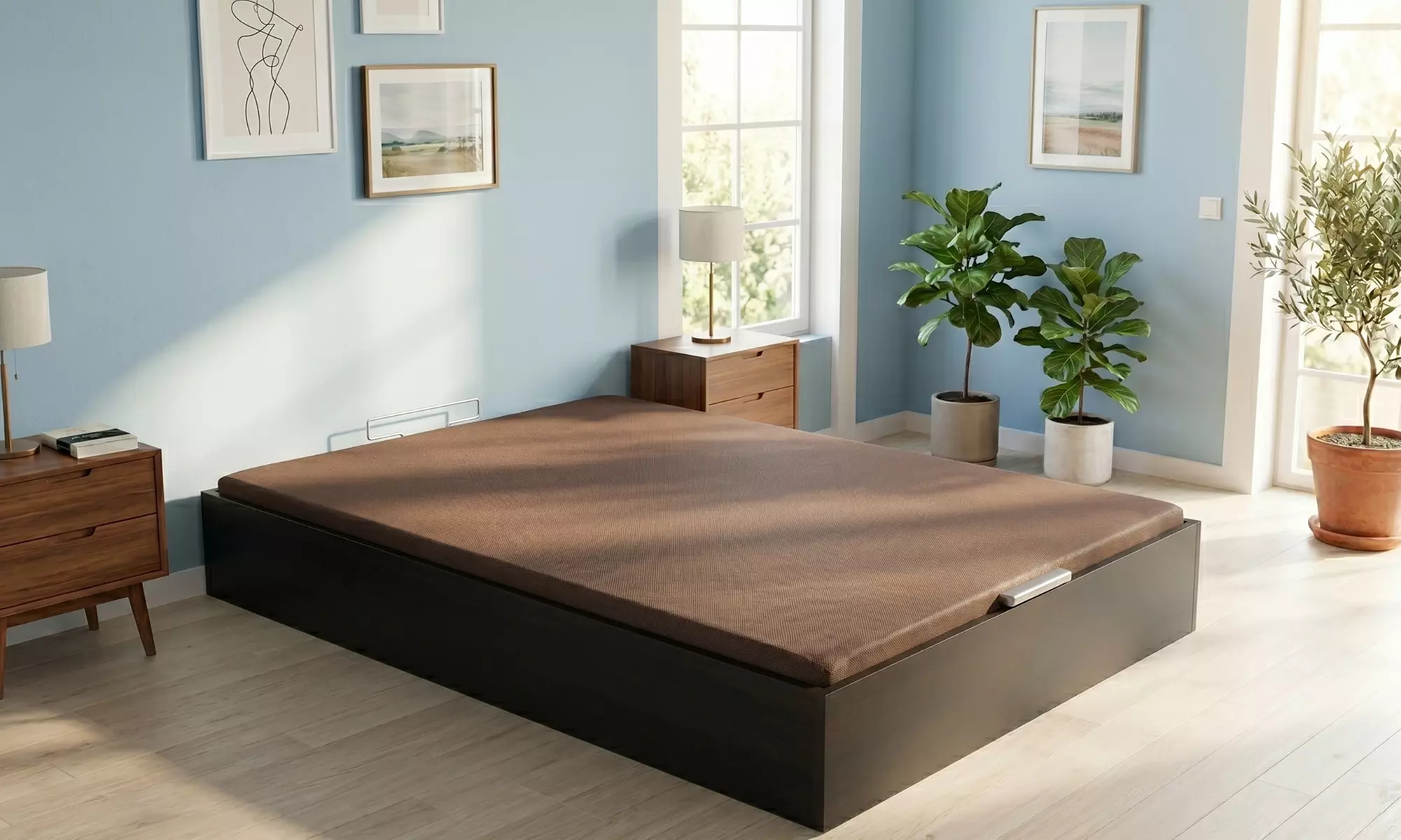 Canapé Abatible Altura 32cm ENVIO, MONTAJE Y RECOGIDA ANTIGUO GRATIS, Gran Capacidad, Madera, Tapa 3D