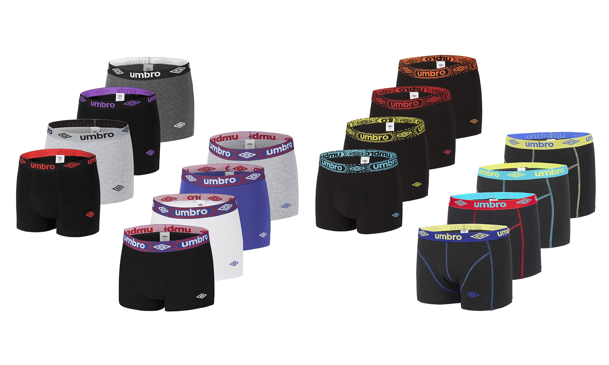 Lot de 4 boxers Umbro, modèle et taille au choix