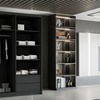 Image 9: Modern High Gloss Door Wardrobe With Mirror and Drawers
