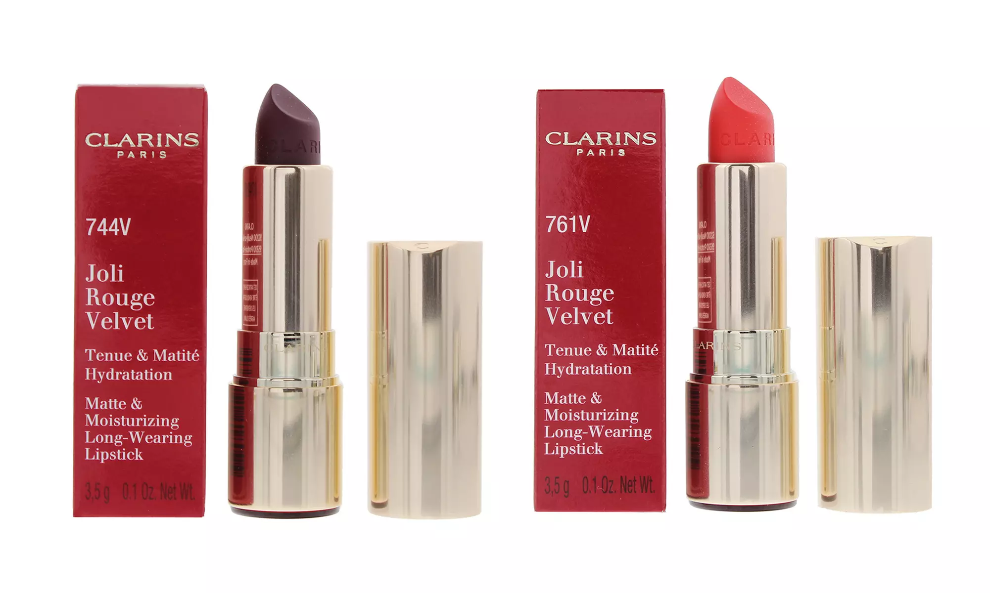 Clarins Joli Rouge Velvet Matte Moisturising Long-Wear Lipstick