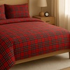 Image 1: Parure copripiumino o completo lenzuola 100% cotone tartan scozzese