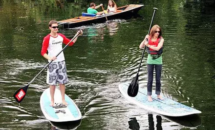 One-Hour Standup-Paddleboard Rentals for Two or Up to Four from Whaz SUP (Up to 51% Off) - Primary Image