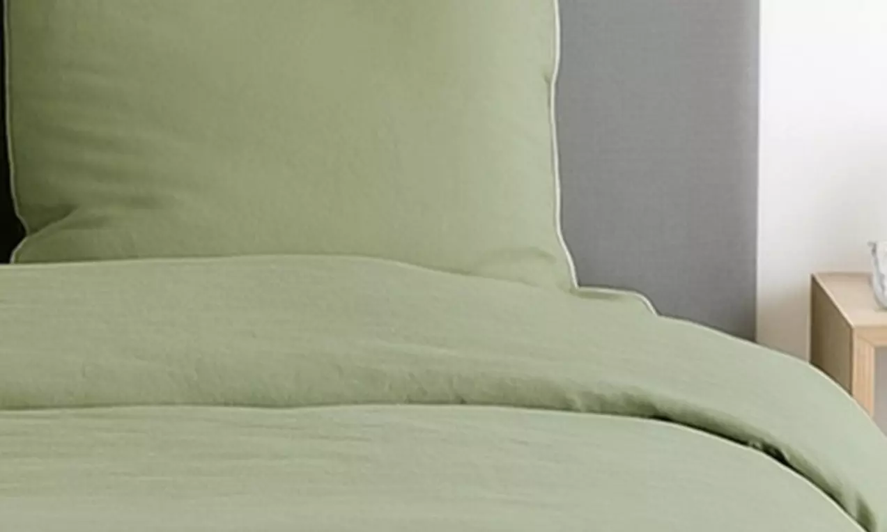 Parure de lit "Uni" micro lavée