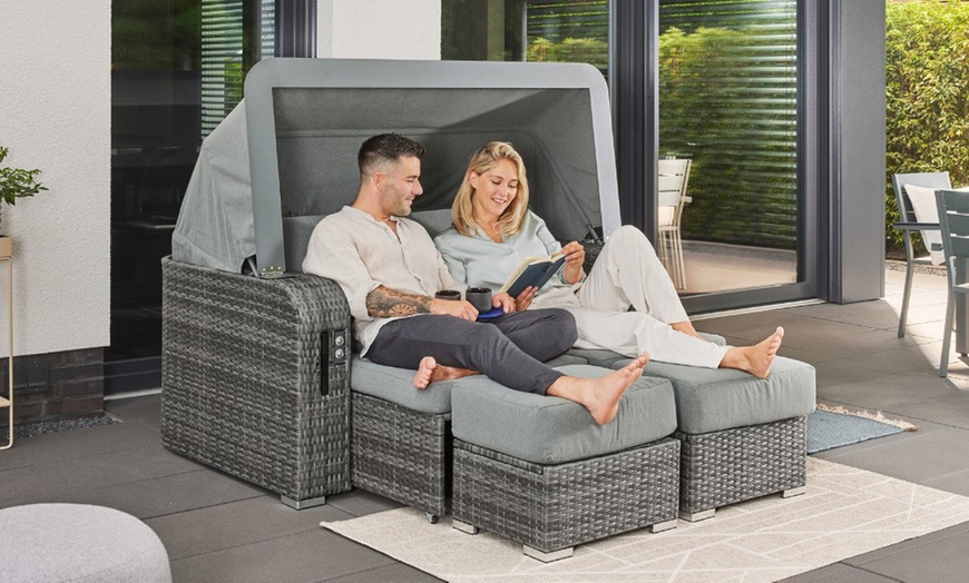 Image 1: Home Deluxe Strandkorb mit Liegefunktion „Holby“