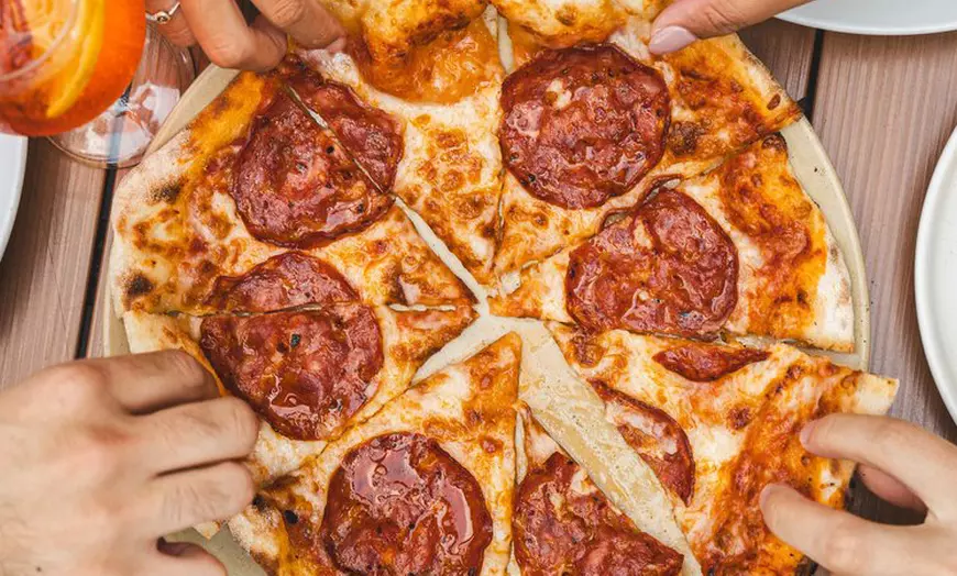 Image 1: Two or Three Pizzas including 1 Bottle of Moore's Creek Wine