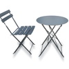 Image 2: Folding Metal Bistro Garden Furniture Set