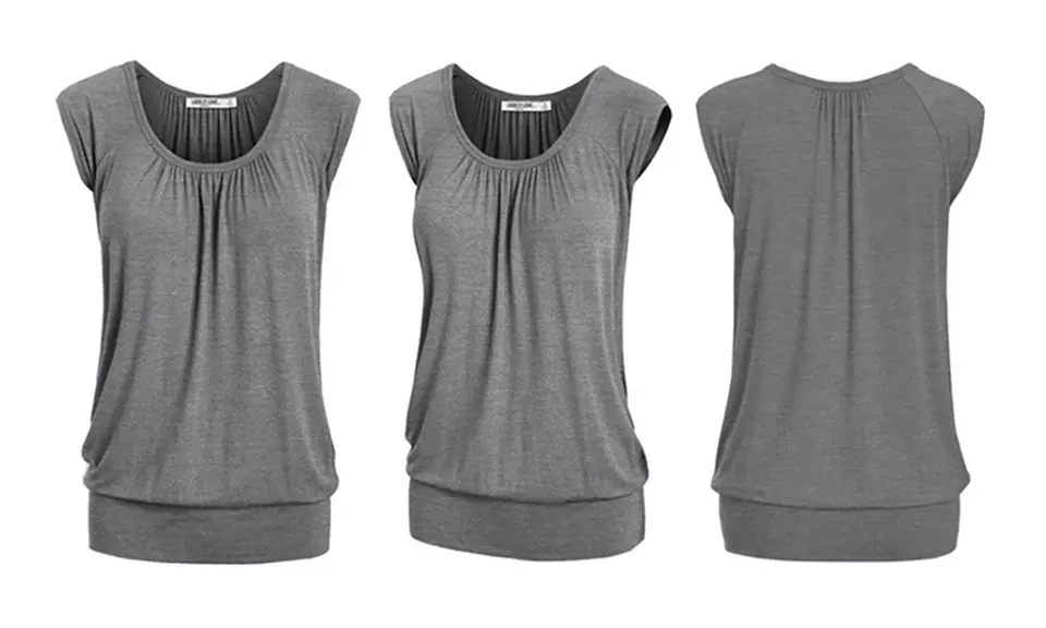 Made by Johnny Women's Scoop Neck Short Sleeve Top