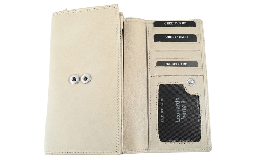 Image 50: Portefeuille en cuir véritable Leonardo Verrelli avec protection RFID