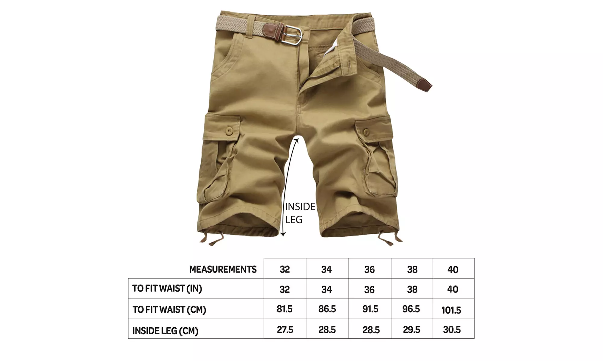 Blu Apparel Men's Outdoor Cargo Shorts