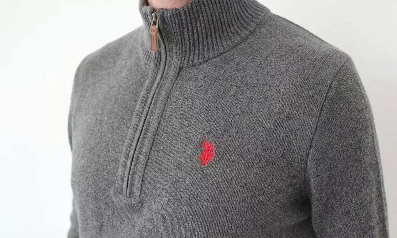 Pull pour homme à col zippé US Polo - Primary Image