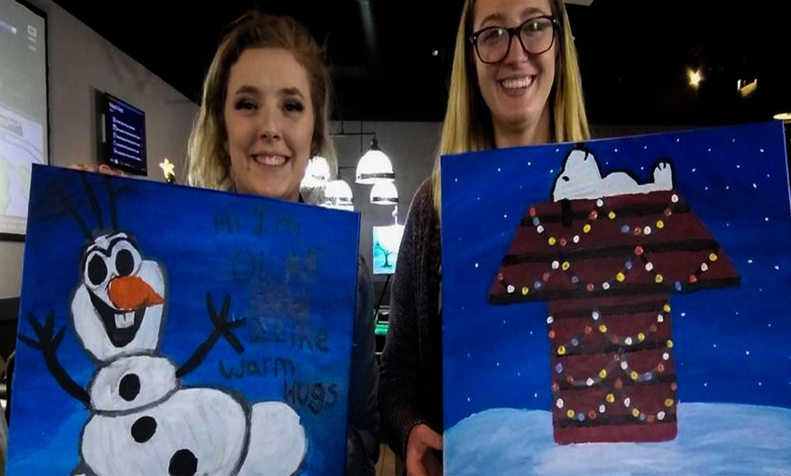 Image 2: Host a Private "Paint and Sip" Party at Home or a Local Venue