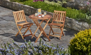 Three-Piece Wooden Garden Furniture Set