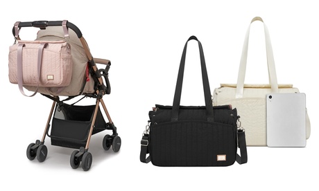 Nap Unisex Infant Pink Water-Repellent 3-In-1 Diaper Nappy Tote Baby Changing Bag: