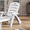 Image 2: Outdoor Foldable Lounger Recliner with Wheels