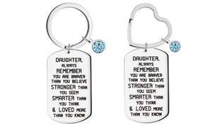 Daughter Inspirational Keychain