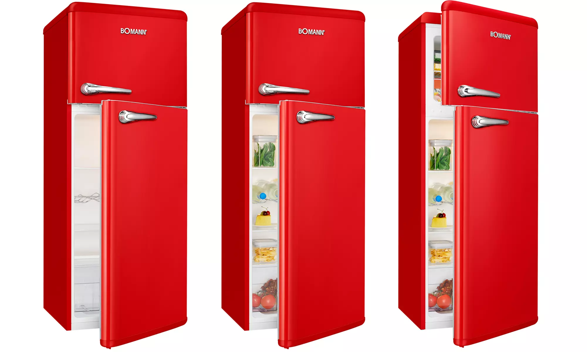Réfrigérateur et congélateur style rétro Bomann 208 L