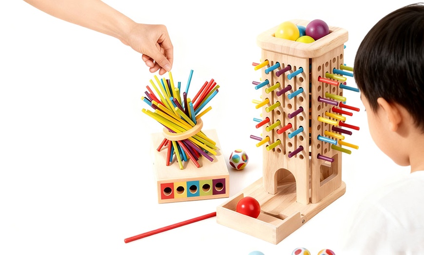 Image 2: 3-in-1 Wooden Stick Pull Game