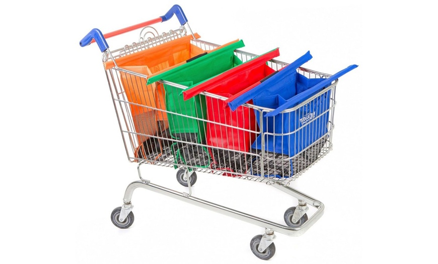 Image 3: Four Pieces of Reusable Shopping Trolley Bags