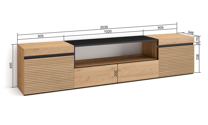 Image 18: TV-meubel met of zonder led-elektrische openhaard