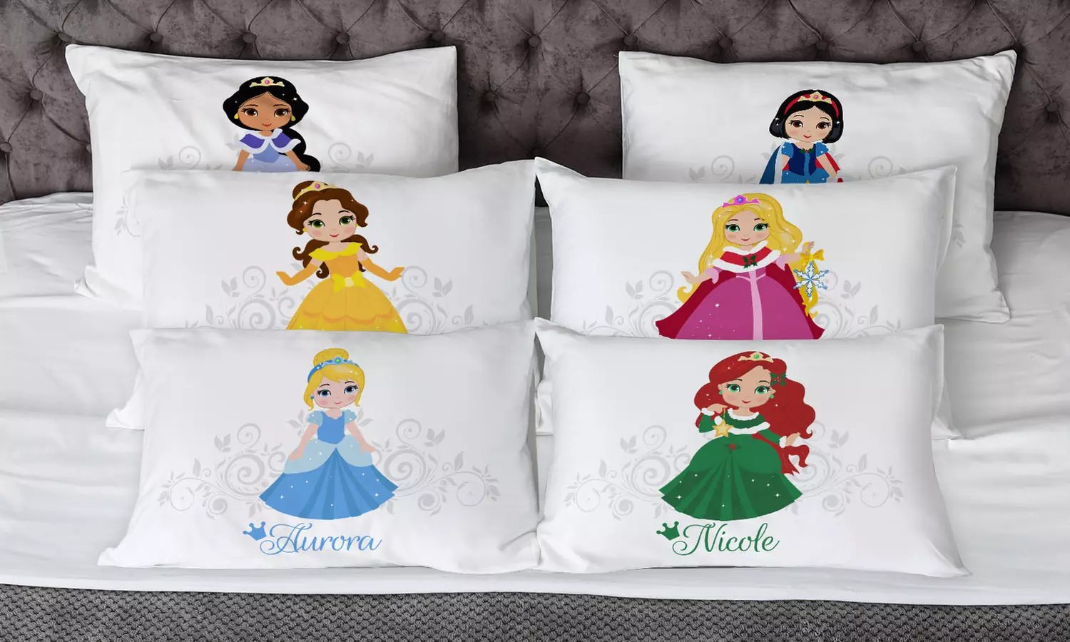 One, Two, Three, or Five Personalized Princess Pillowcases from Printerpix (Up to 89% Off) - Primary Image