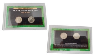 1938 & 2012 Jefferson Nickel Set