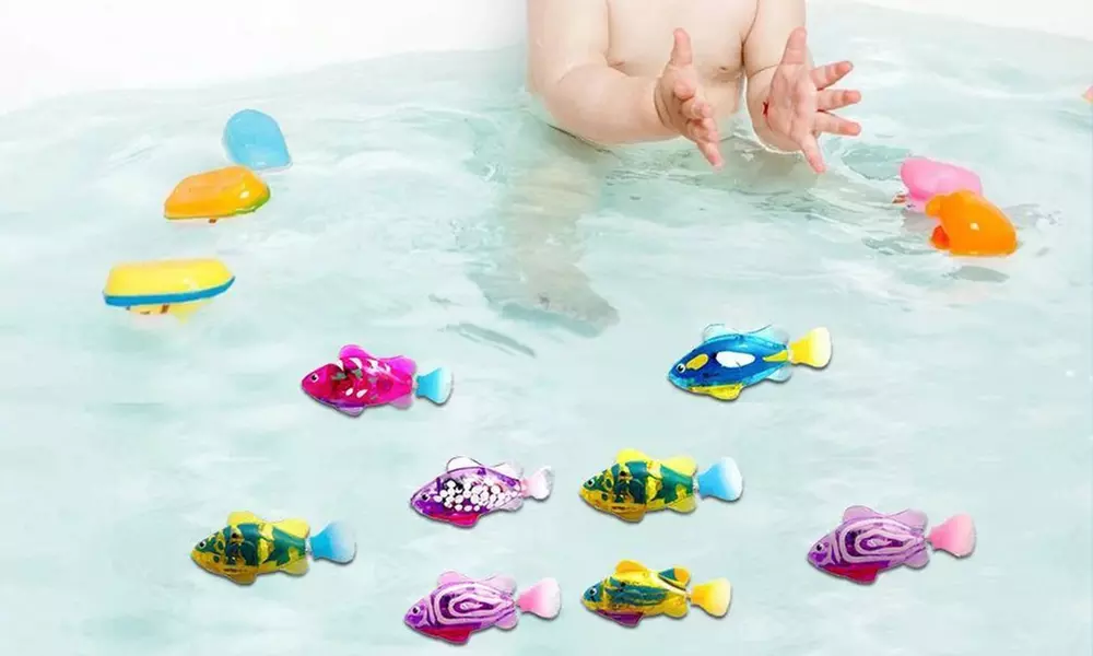 2x oder 4x LED-Roboterfischspielzeug