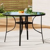 Image 6: Outdoor Rippled Tempered Glass Coffee Table with 4 Styles