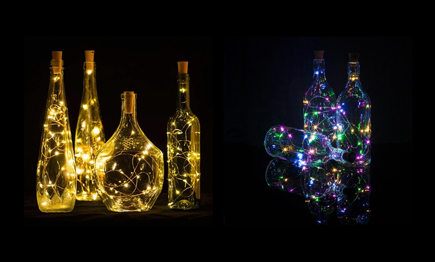 Image 6: Corcho de botella con guirnalda decorativa con luces led