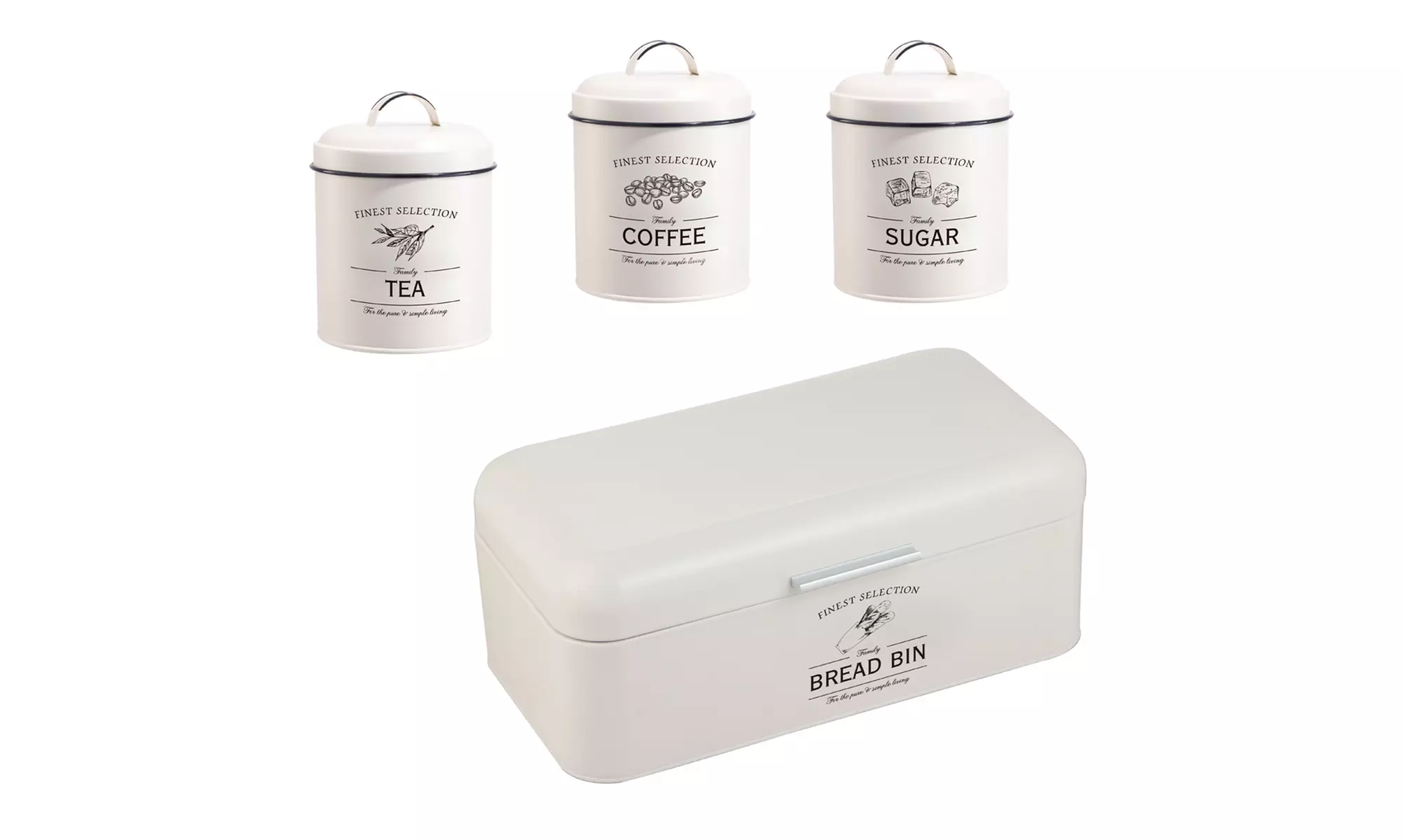 Herzberg 3er- oder 4er-Set Aufbewahrungsdosen im Retro-Stil