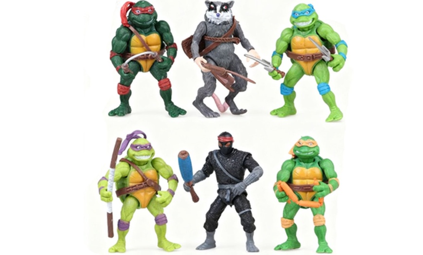 Image 2: Pack of Six Teenage Mutant Ninja Turtles Action Figures