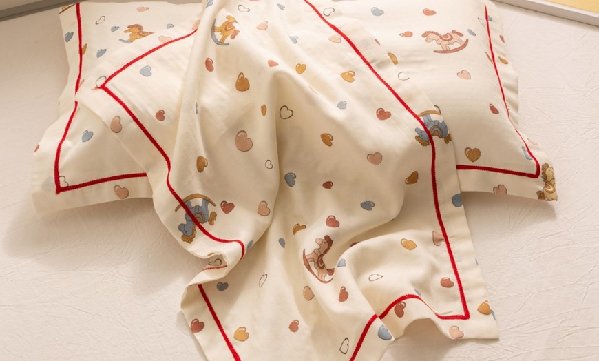 Image 59: Breathable Pure Cotton Kids Pillowcase Pair