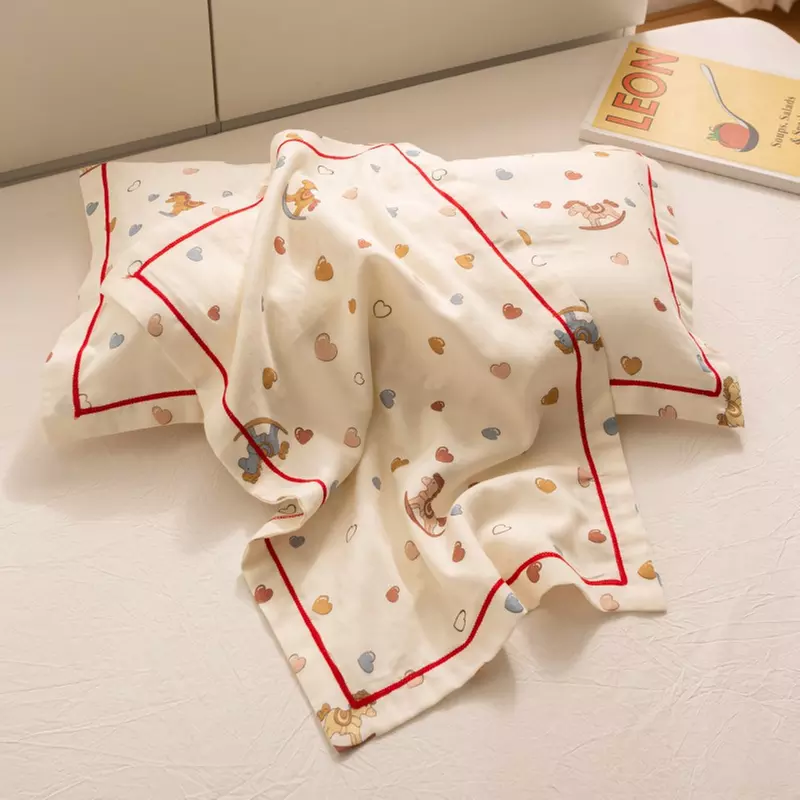 Breathable Pure Cotton Kids Pillowcase Pair