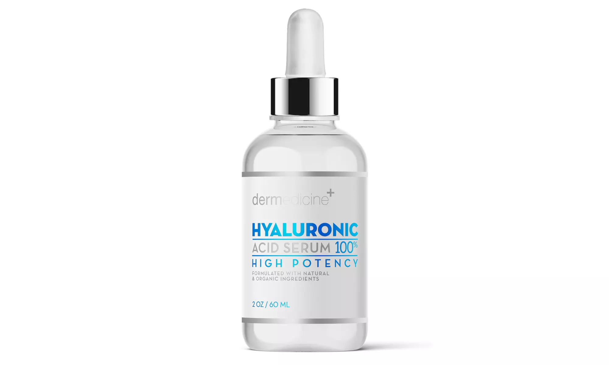 Dermedicine Anti-Aging Hyaluronic Acid Serum 100% Pure 2oz (1 Pack or 2 Pack)
