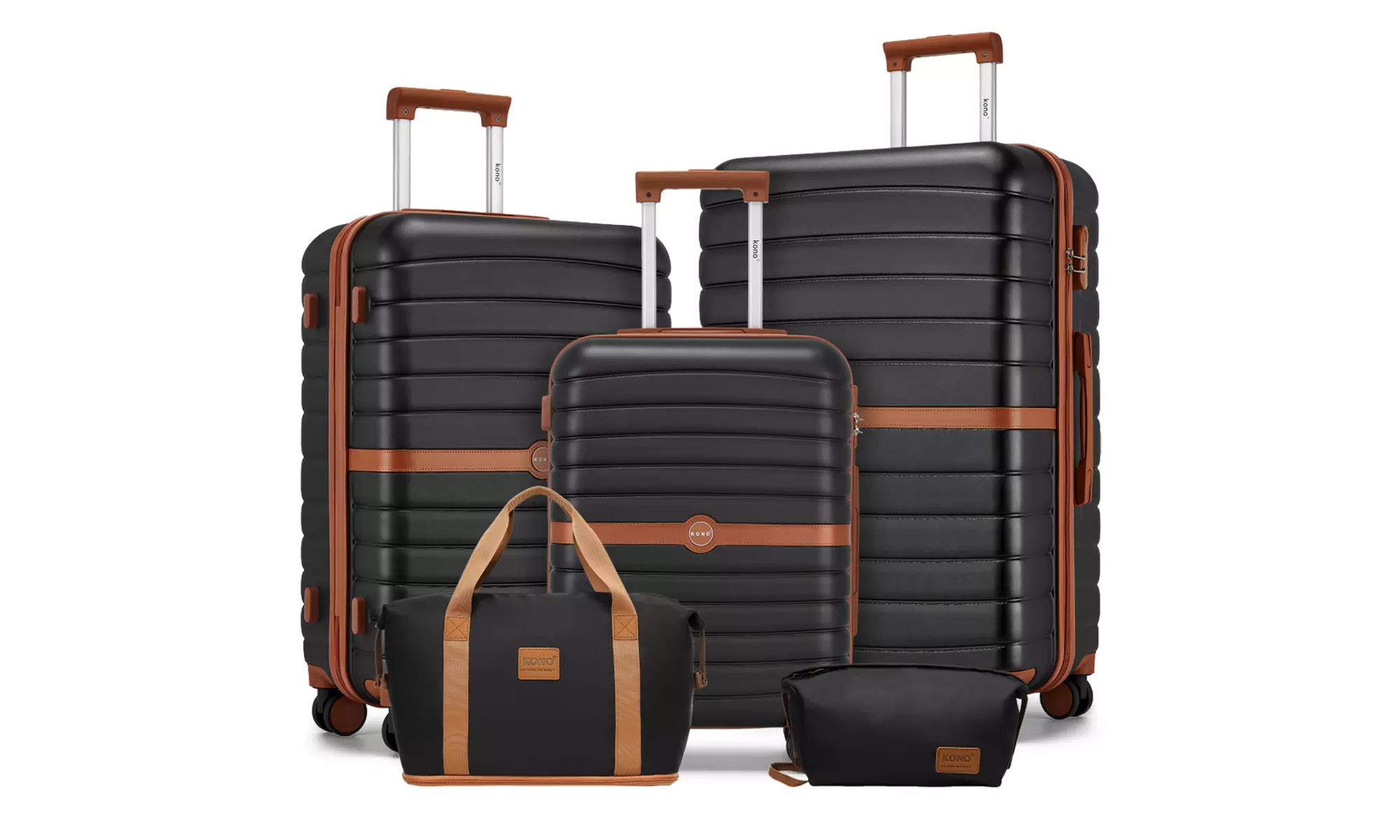 Kono Reisekoffer inkl. Reisetasche und Kulturbeutel