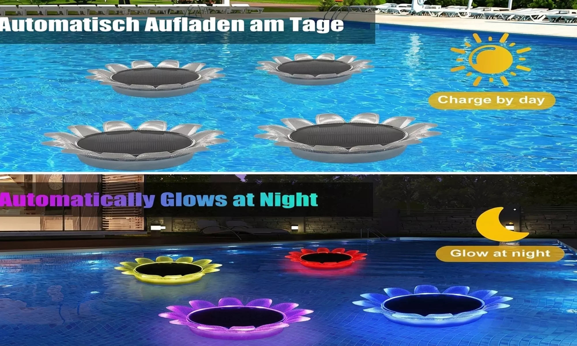 Solar Floating RGB Pool Light with Remote Control